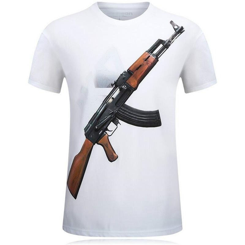 Tough Guy Style 3D Print T-shi - đánh giá và giá Street Fashion For Short Guys